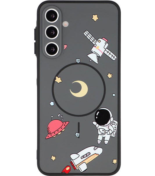 MagSafe-Hülle für Samsung Galaxy A16 5G A166 / A16 4G A165, OEM, Cartoon-Astronaut, Schwarz