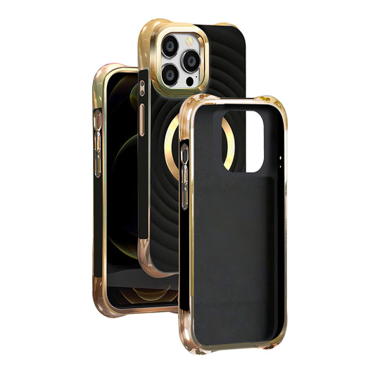 Coque MagSafe pour Samsung Galaxy S23 FE S711, OEM, Circle Glam, Noire