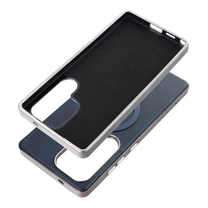 Coque MagSafe pour Samsung Galaxy A56 A566, OEM, Gentleman Mag, Bleu marine