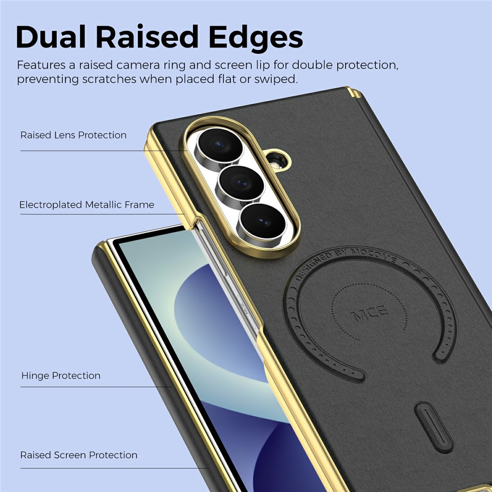 Coque MagSafe pour Samsung Galaxy Z Fold8 Ultra F976, OEM, électroplacée, noire