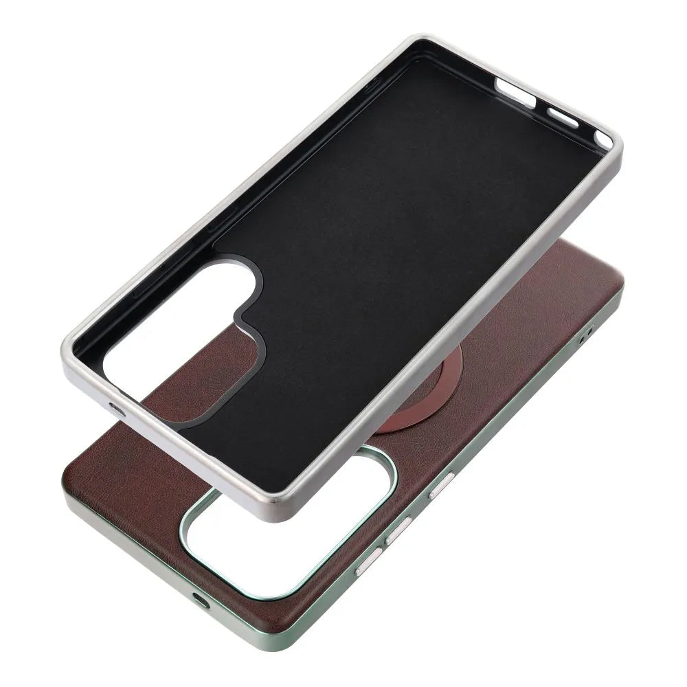 MagSafe-hoes voor Samsung Galaxy A56 A566, OEM, Gentleman Mag, Bruin