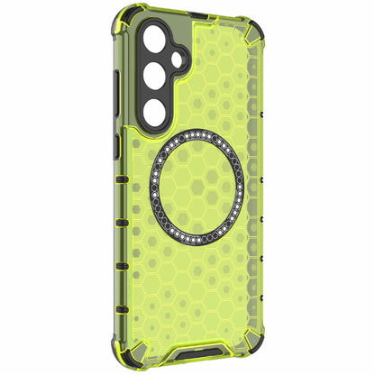 MagSafe-hoes voor Samsung Galaxy S25 S931, Techsuit, HoneyComb Shield, Groen