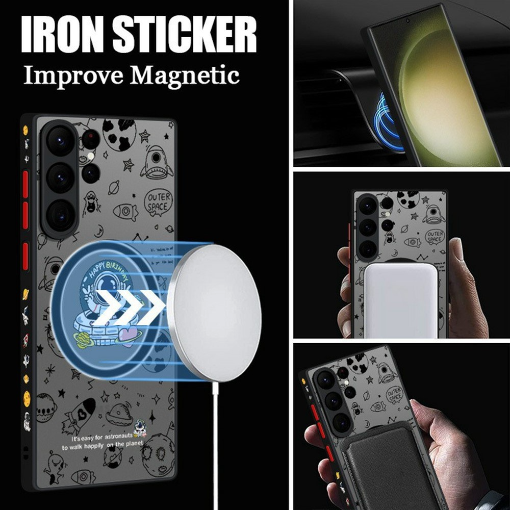 Coque MagSafe pour Samsung Galaxy S26 Ultra S948, OEM, Flight Astronaut, Multicolore