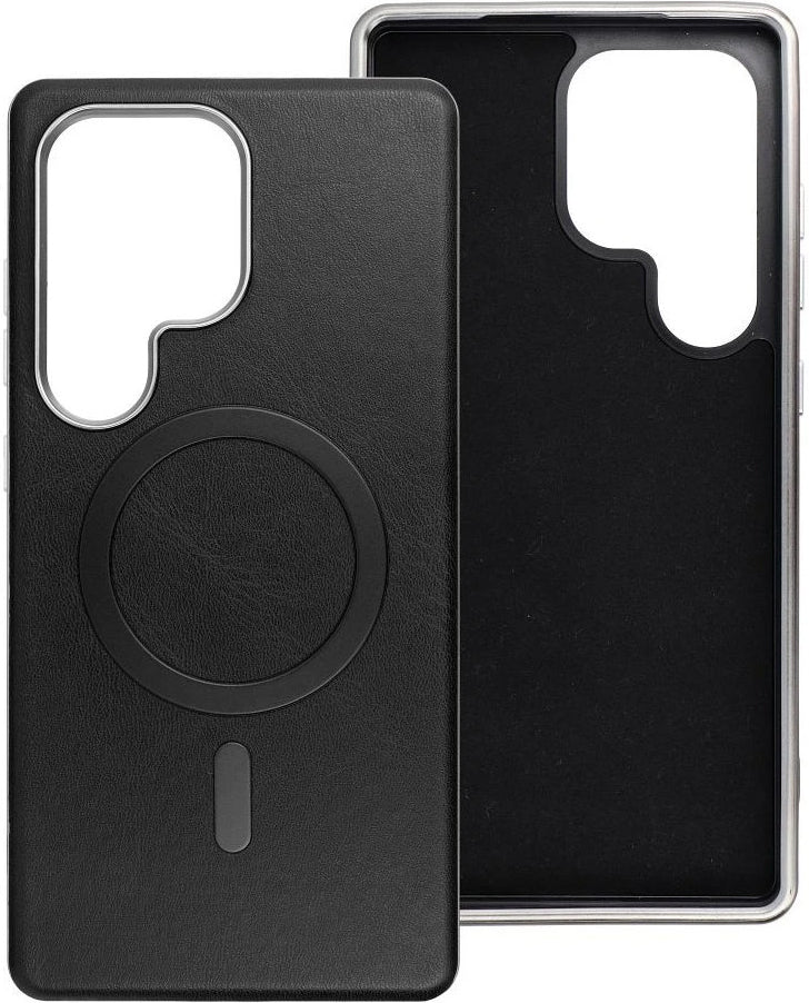Coque MagSafe pour Samsung Galaxy A56 A566, OEM, Gentleman Mag, Noire