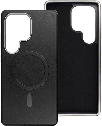 Coque MagSafe pour Samsung Galaxy A56 A566, OEM, Gentleman Mag, Noire