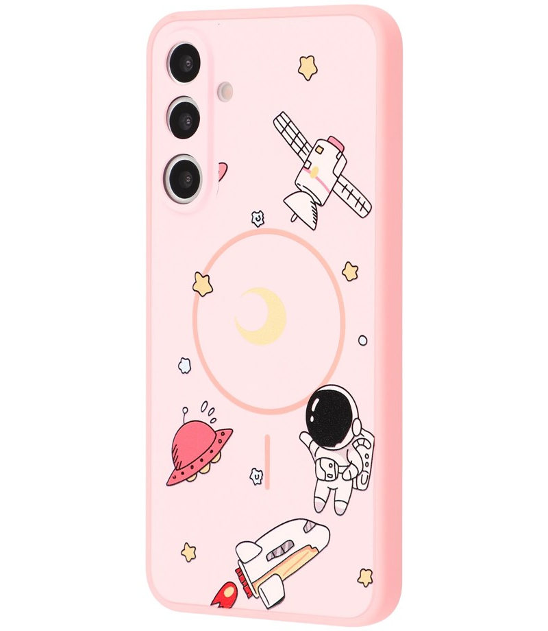 MagSafe-hoesje voor Samsung Galaxy A16 5G A166 / A16 4G A165, OEM, Cartoon Astronaut, Roze