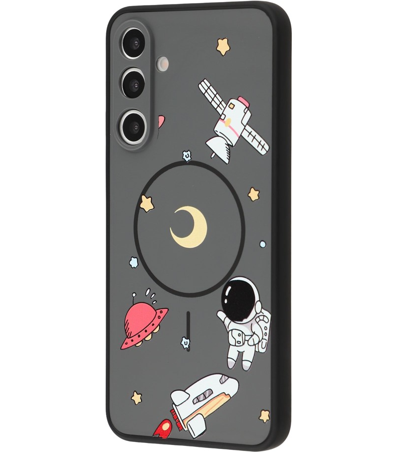 Coque MagSafe pour Samsung Galaxy S26 Ultra S948, OEM, Astronaute Cartoon, Gris