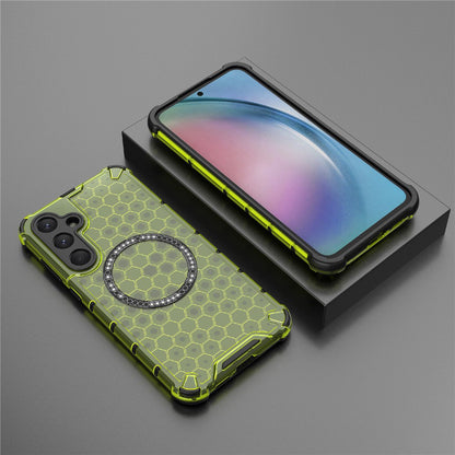 MagSafe-hoes voor Samsung Galaxy S25 S931, Techsuit, HoneyComb Shield, Groen
