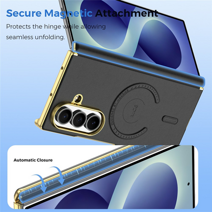 Coque MagSafe pour Samsung Galaxy Z Fold8 Ultra F976, OEM, électroplacée, noire