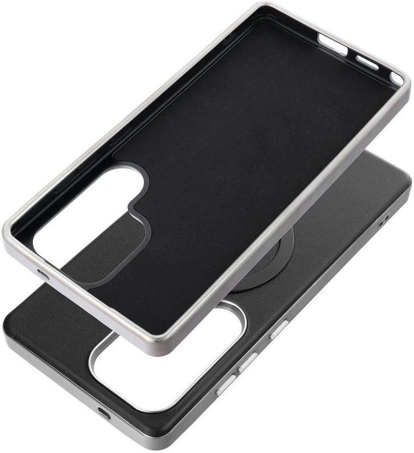 Coque MagSafe pour Samsung Galaxy A56 A566, OEM, Gentleman Mag, Noire