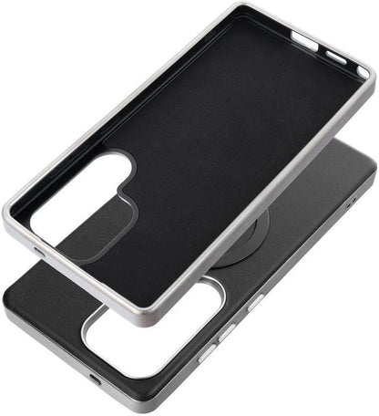 Coque MagSafe pour Samsung Galaxy A56 A566, OEM, Gentleman Mag, Noire