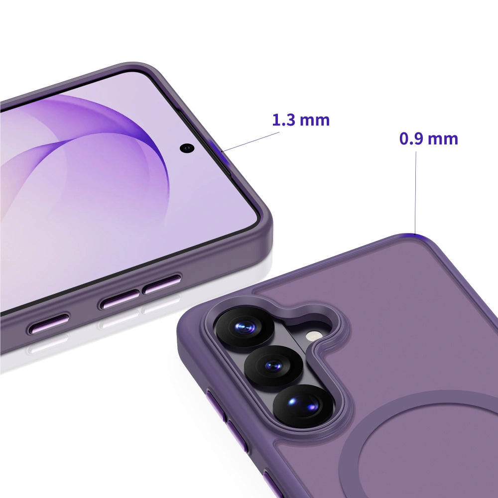 Coque MagSafe pour Samsung Galaxy S26 S942, Tech-Protect, Magmat, Violet Mat