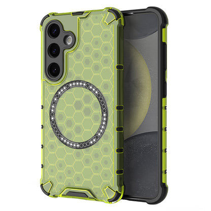 MagSafe-hoes voor Samsung Galaxy S25 S931, Techsuit, HoneyComb Shield, Groen
