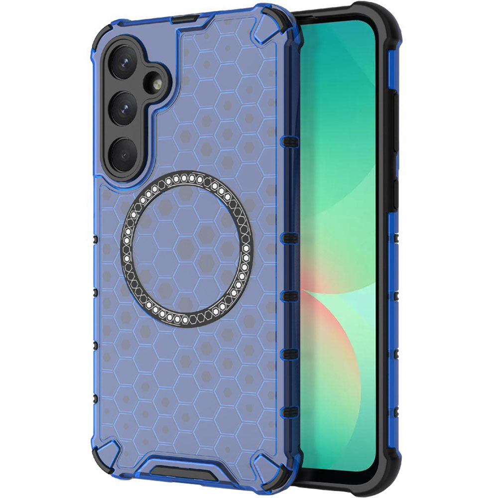 MagSafe-hoes voor Samsung Galaxy A26 A266, Techsuit, HoneyComb Shield, Blauw