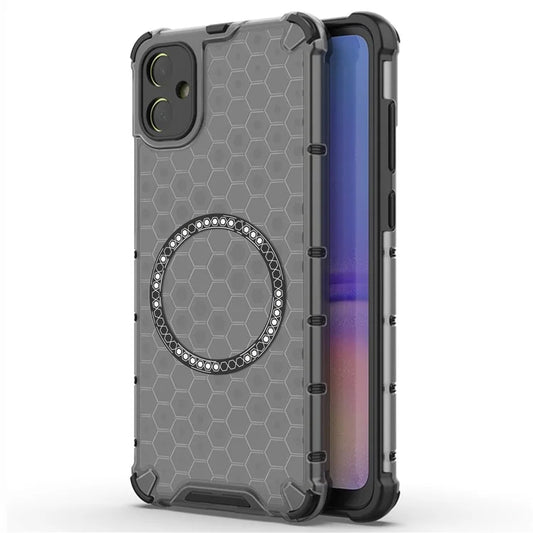 Coque MagSafe pour Samsung Galaxy A05 A055, Techsuit, HoneyComb Shield, Noire