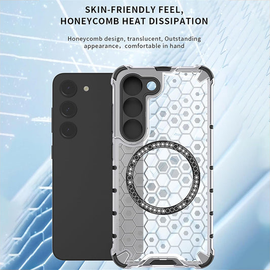 Coque MagSafe pour Samsung Galaxy A05 A055, Techsuit, HoneyComb Shield, Noire
