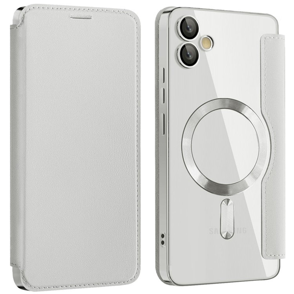 MagSafe-Hülle für Samsung Galaxy A05 A055, Techsuit, SmartMag Book, Grau