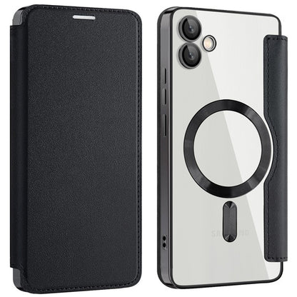 Coque MagSafe pour Samsung Galaxy A05 A055, Techsuit, SmartMag Book, Noire