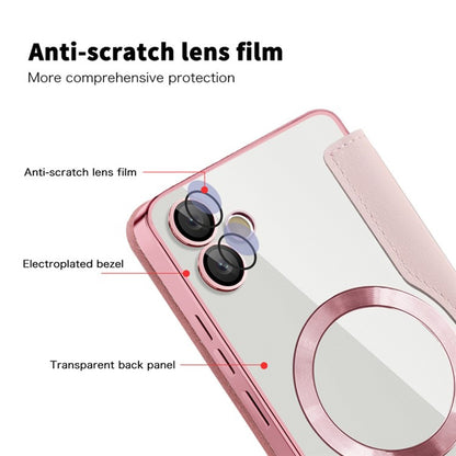 MagSafe-Hülle für Samsung Galaxy A05 A055, Techsuit, SmartMag Book, Rosa