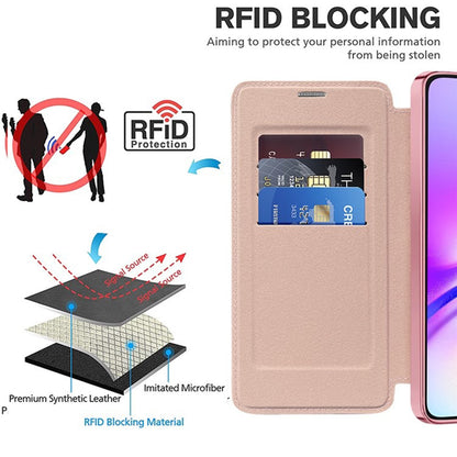 MagSafe-Hülle für Samsung Galaxy A05 A055, Techsuit, SmartMag Book, Rosa
