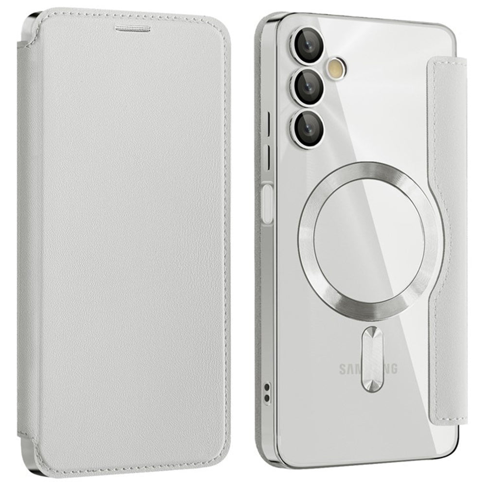 MagSafe-Hülle für Samsung Galaxy A05s A057, Techsuit, SmartMag Book, Grau