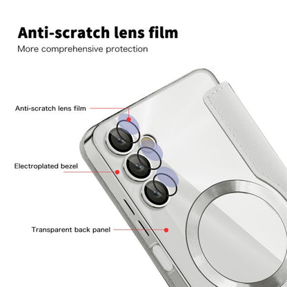 MagSafe-Hülle für Samsung Galaxy A05s A057, Techsuit, SmartMag Book, Grau