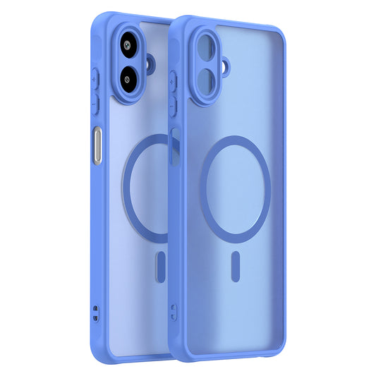 Coque MagSafe pour Samsung Galaxy A07 4G A075, Techsuit, HaloFrost II, Bleue