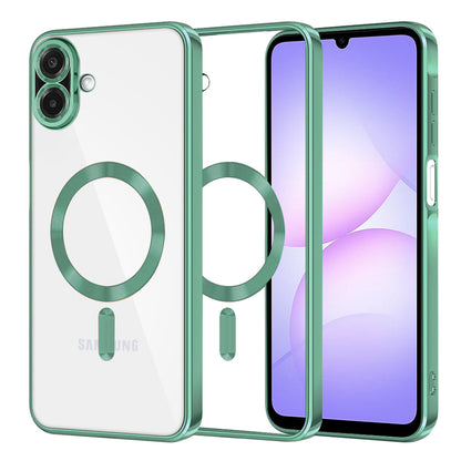 Coque MagSafe pour Samsung Galaxy A07 4G A075, Techsuit, Luxury Crystal, Vert Clair