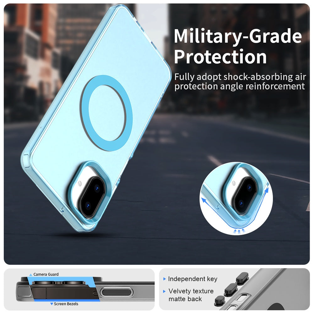 MagSafe Case for Samsung Galaxy A07 4G A075, Techsuit, CandyCase, Blue