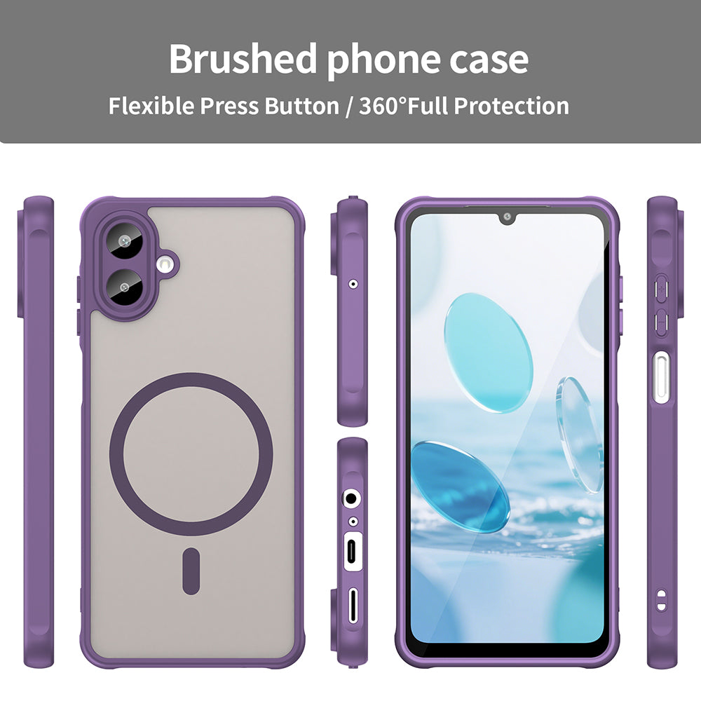 Coque MagSafe pour Samsung Galaxy A07 4G A075, Techsuit, HaloFrost II, Violet