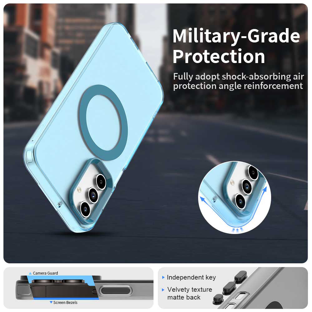 MagSafe-Hülle für Samsung Galaxy A15 5G A156 / A15 A155, Techsuit, CandyCase, Blau