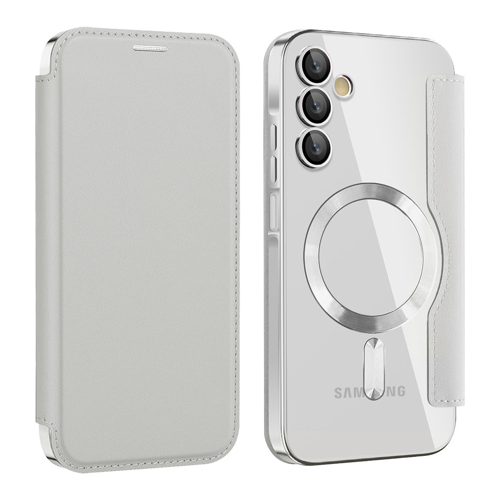 MagSafe-Hülle für Samsung Galaxy A15 5G A156 / A15 A155, Techsuit, SmartMag Book, Grau