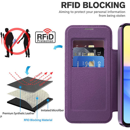Coque MagSafe pour Samsung Galaxy A15 5G A156 / A15 A155, Techsuit, SmartMag Book, Violet