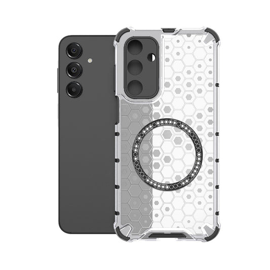 Coque MagSafe pour Samsung Galaxy A16 5G A166 / A16 4G A165, Techsuit, HoneyComb Shield, Blanche