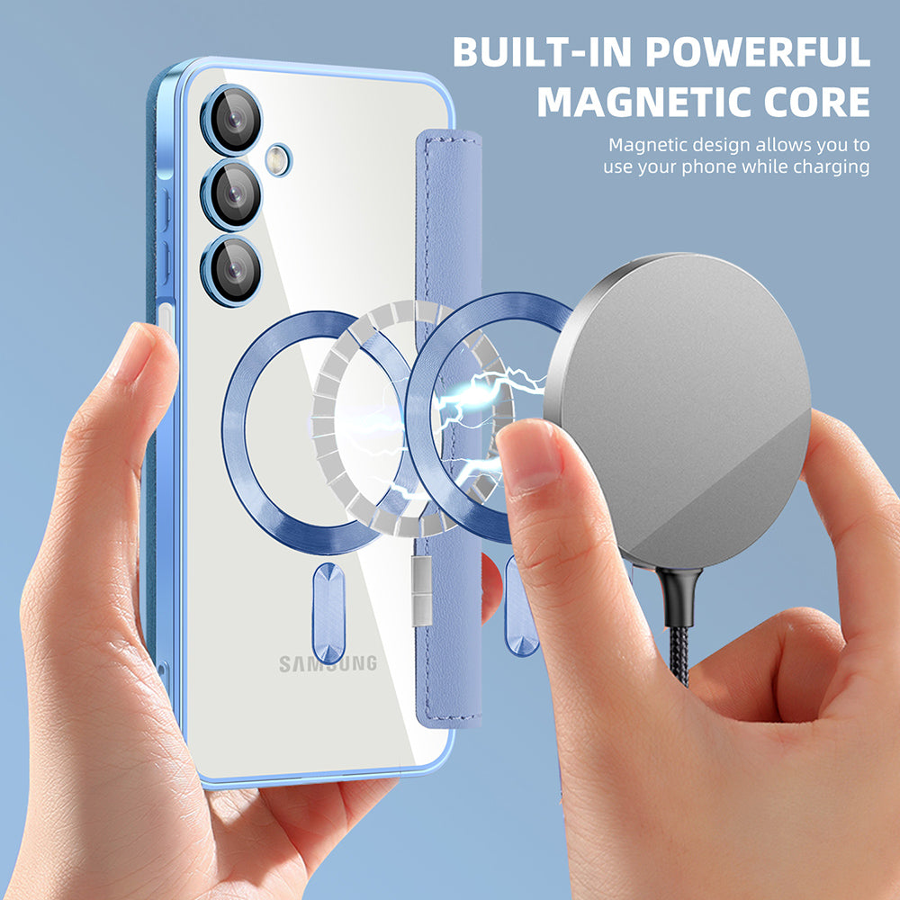 MagSafe-Hülle für Samsung Galaxy A16 5G A166 / A16 4G A165, Techsuit, SmartMag Book, Blau