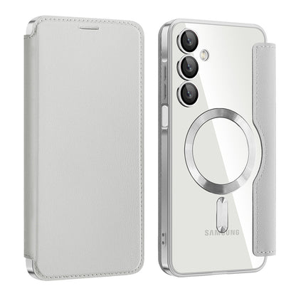 MagSafe-hoes voor Samsung Galaxy A16 5G A166 / A16 4G A165, Techsuit, SmartMag Book, Grijs