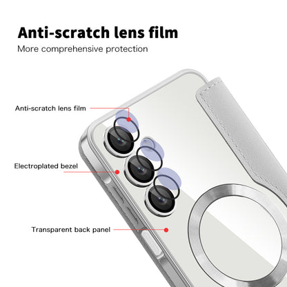 MagSafe-hoes voor Samsung Galaxy A16 5G A166 / A16 4G A165, Techsuit, SmartMag Book, Grijs