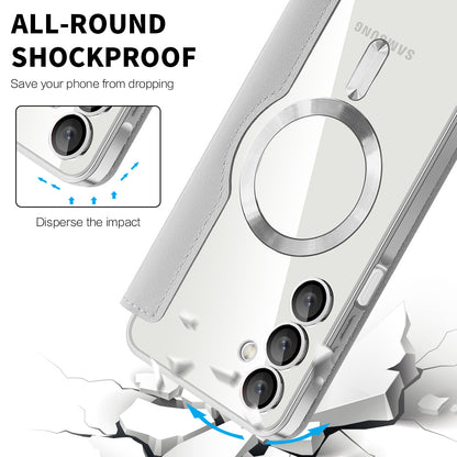 MagSafe-hoes voor Samsung Galaxy A16 5G A166 / A16 4G A165, Techsuit, SmartMag Book, Grijs