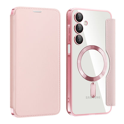 MagSafe-hoes voor Samsung Galaxy A16 5G A166 / A16 4G A165, Techsuit, SmartMag Book, Roze