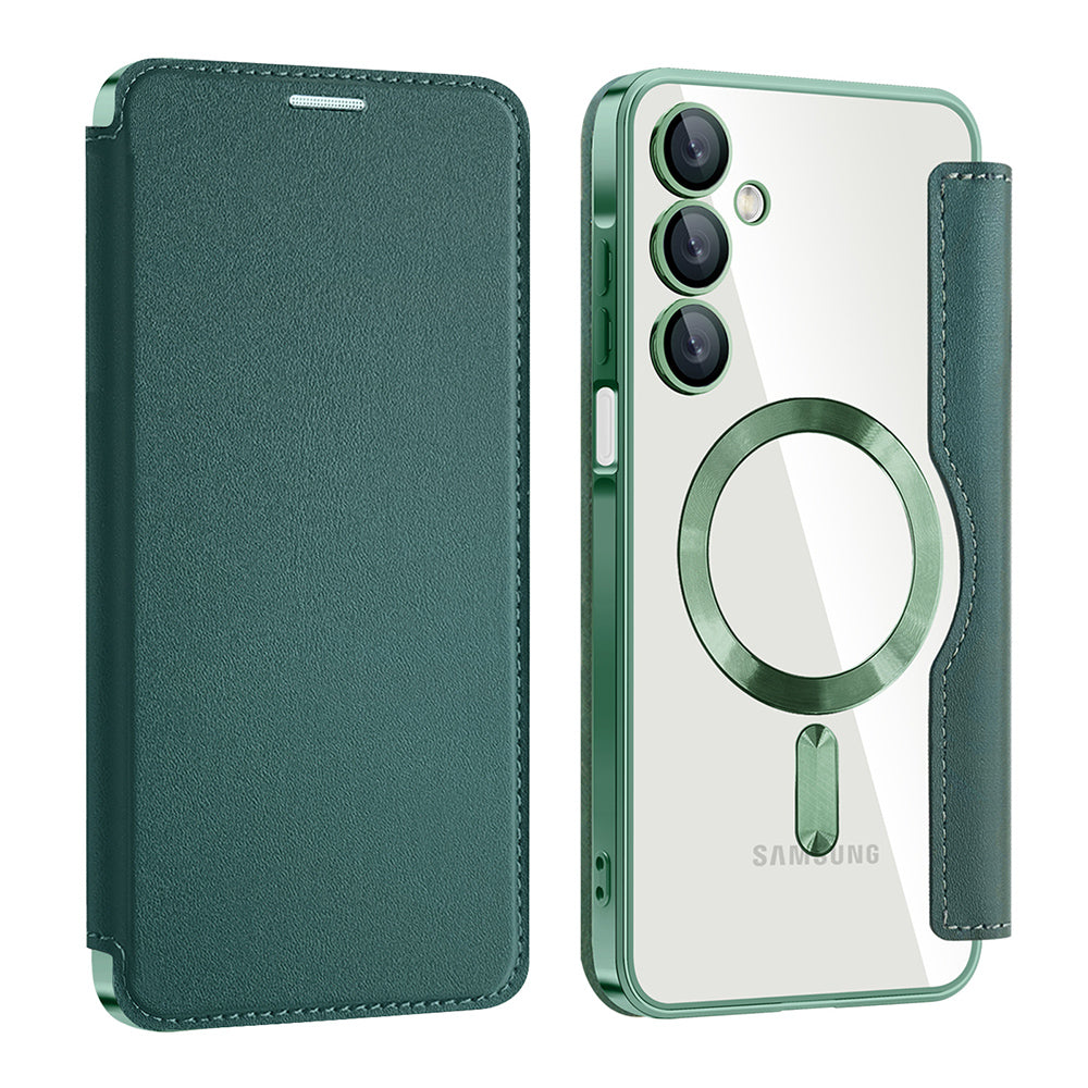 MagSafe-hoes voor Samsung Galaxy A16 5G A166 / A16 4G A165, Techsuit, SmartMag Book, Groen
