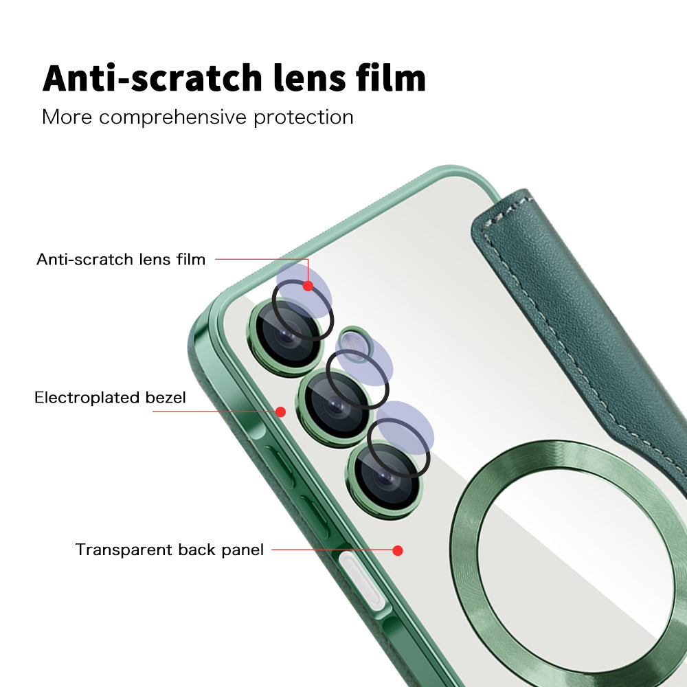 MagSafe-hoes voor Samsung Galaxy A16 5G A166 / A16 4G A165, Techsuit, SmartMag Book, Groen