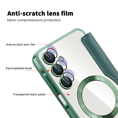 MagSafe-hoes voor Samsung Galaxy A16 5G A166 / A16 4G A165, Techsuit, SmartMag Book, Groen
