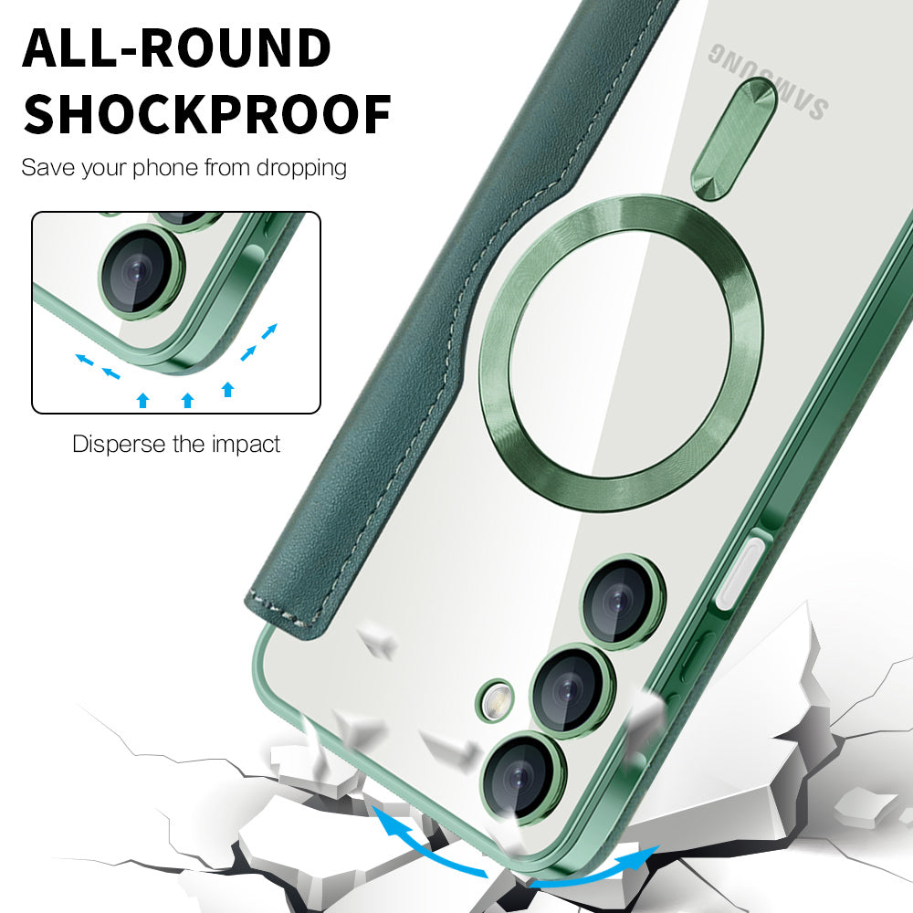 MagSafe-hoes voor Samsung Galaxy A16 5G A166 / A16 4G A165, Techsuit, SmartMag Book, Groen
