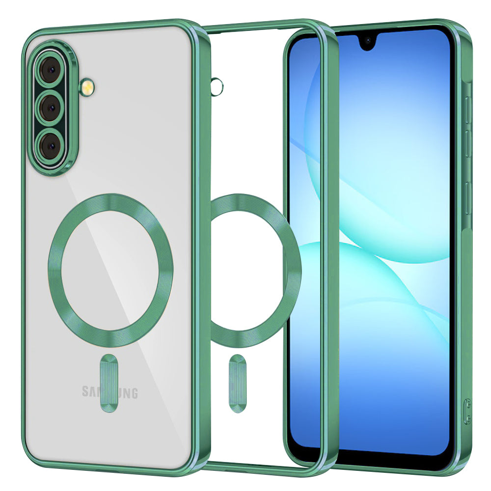 MagSafe-Hülle für Samsung Galaxy A17 4G / A17 5G, Techsuit, Luxury Crystal, Hellgrün