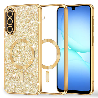 MagSafe-hoesje voor Samsung Galaxy A17 4G / A17 5G, Techsuit, Luxury Glitter, Goud