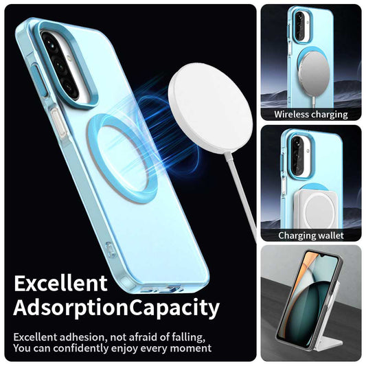 MagSafe-Hülle für Samsung Galaxy A17 5G, Techsuit, CandyCase, Blau