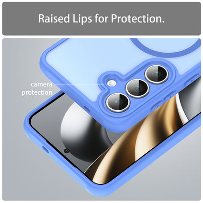 Coque MagSafe pour Samsung Galaxy A17 5G, Techsuit, HaloFrost II, Bleue