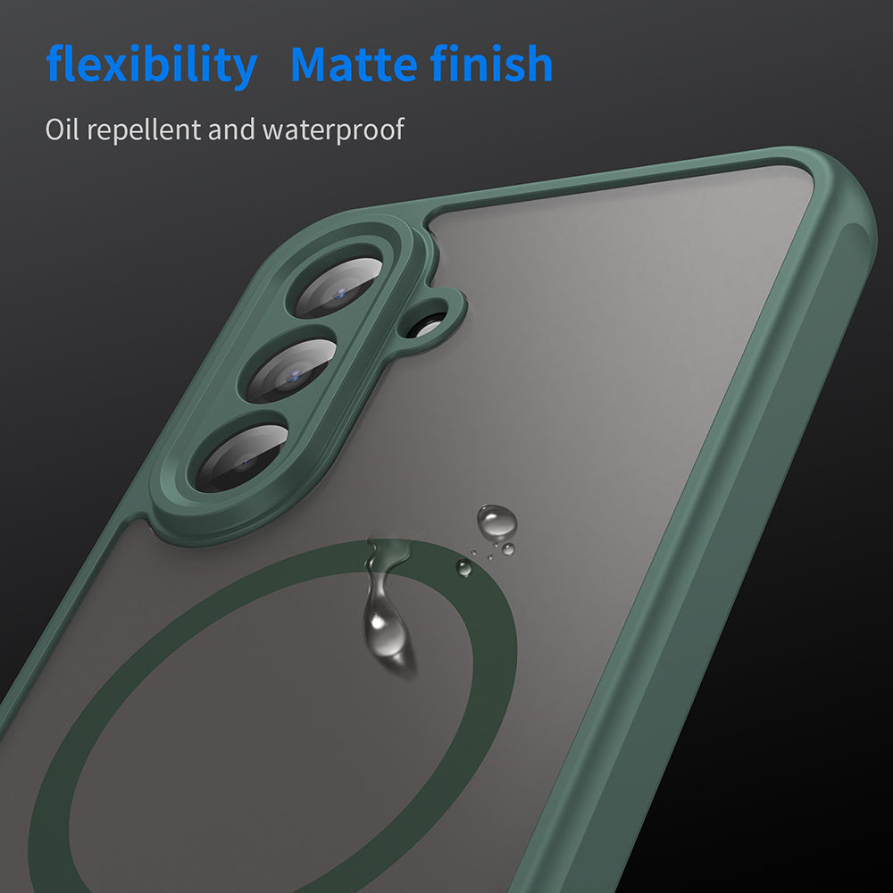 Coque MagSafe pour Samsung Galaxy A17 5G, Techsuit, HaloFrost II, Vert