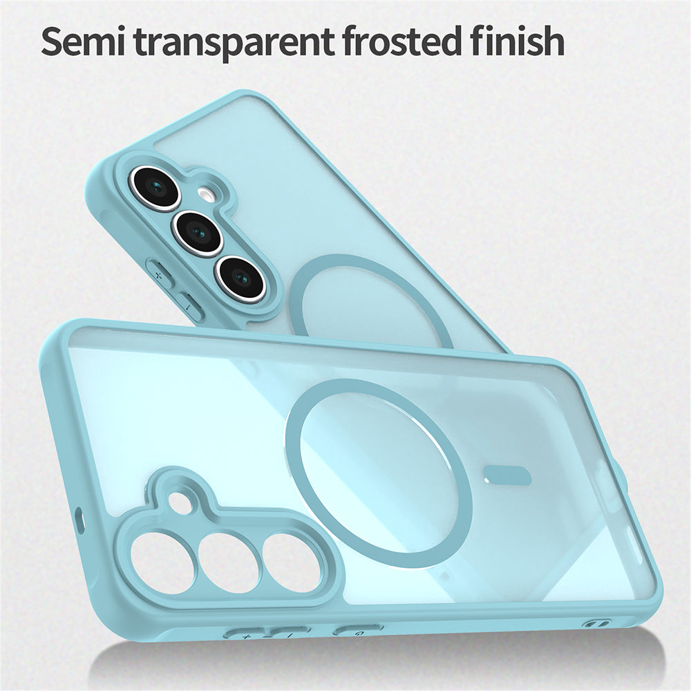 Coque MagSafe pour Samsung Galaxy A17 5G, Techsuit, HaloFrost II, Vert Clair