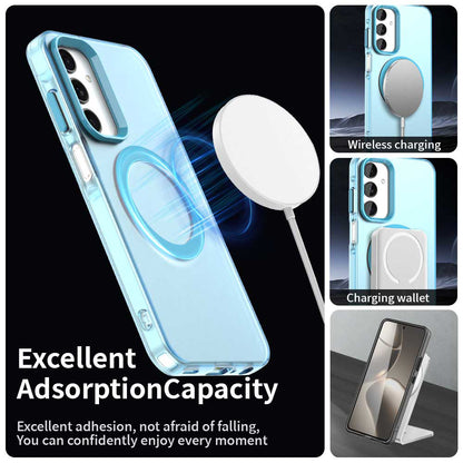 Coque MagSafe pour Samsung Galaxy A25 A256, Techsuit, CandyCase, Bleue